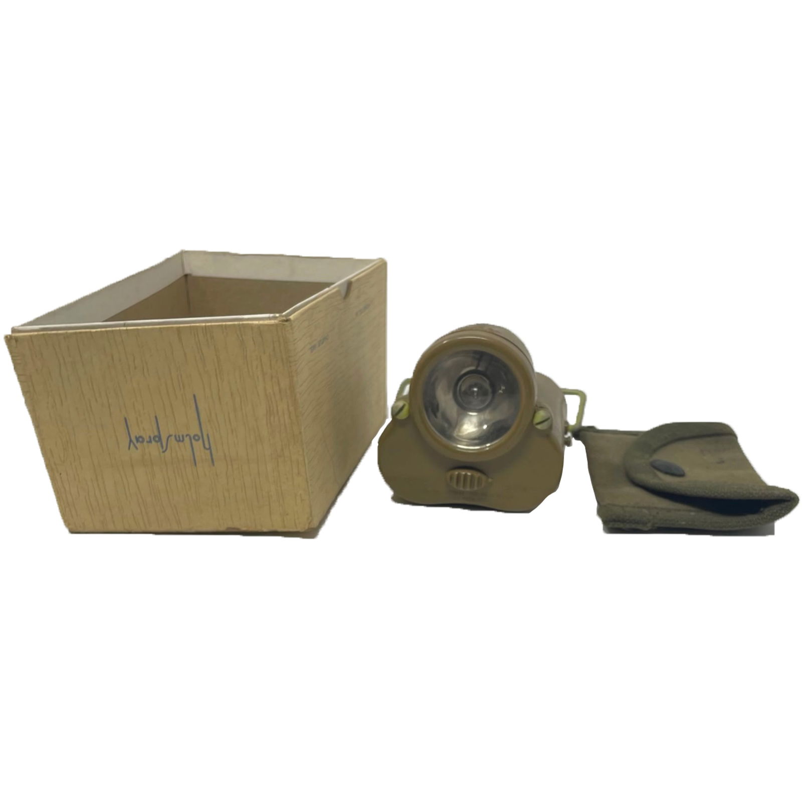 Rare Vintage Military Flash light and a pouch (1 of 5)