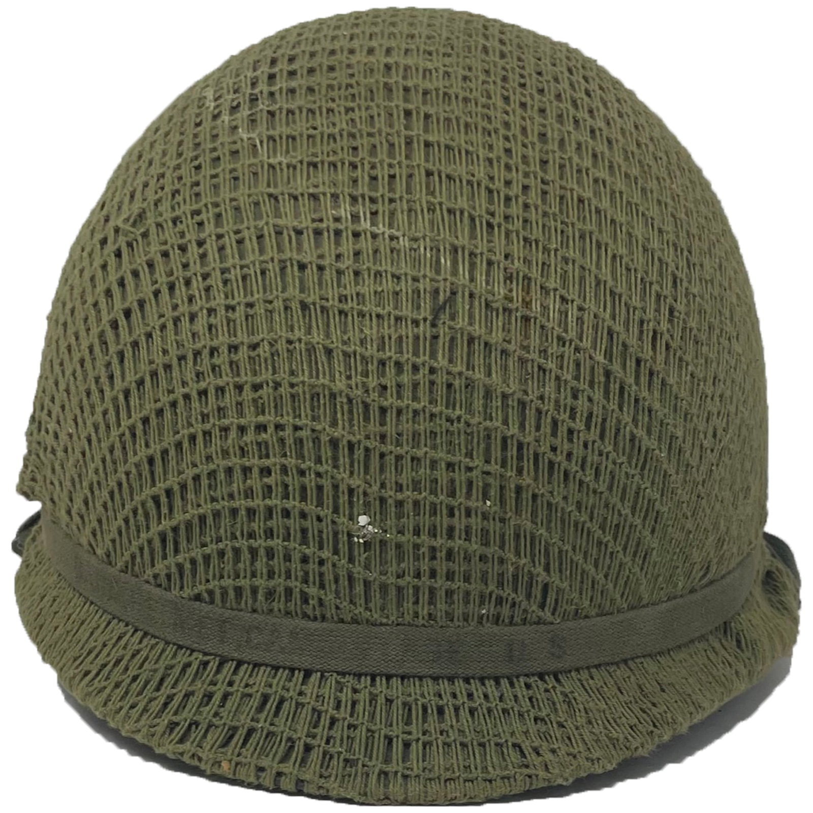 US ARMY WWII M1 NET HELMET WITH BAND / INNER LINER: Description: US ARMY WWII M1 NET HELMET WITH BAND / INNER LINER