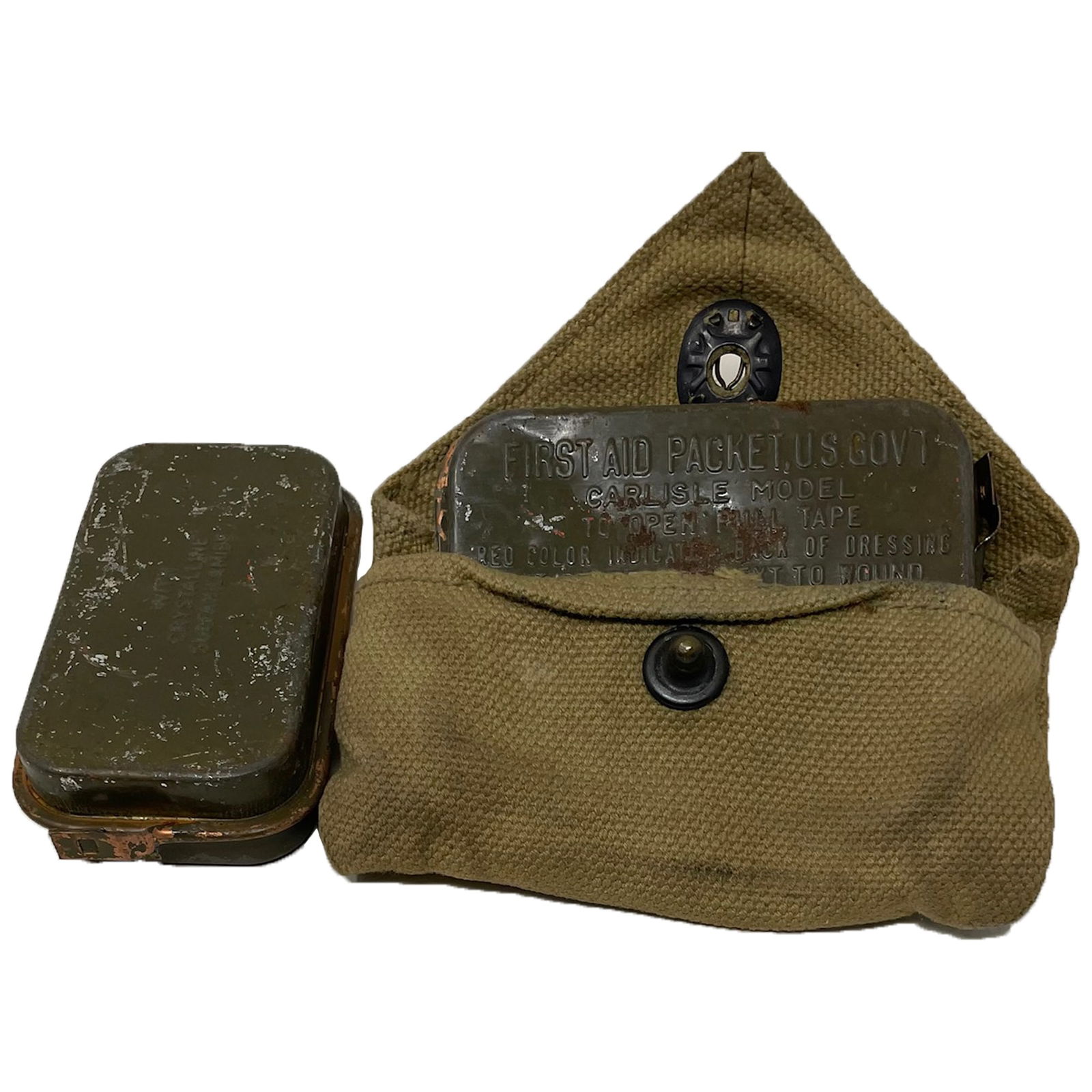 WWII US FIRST AID ARMY POUCH/KIT (1 of 6)