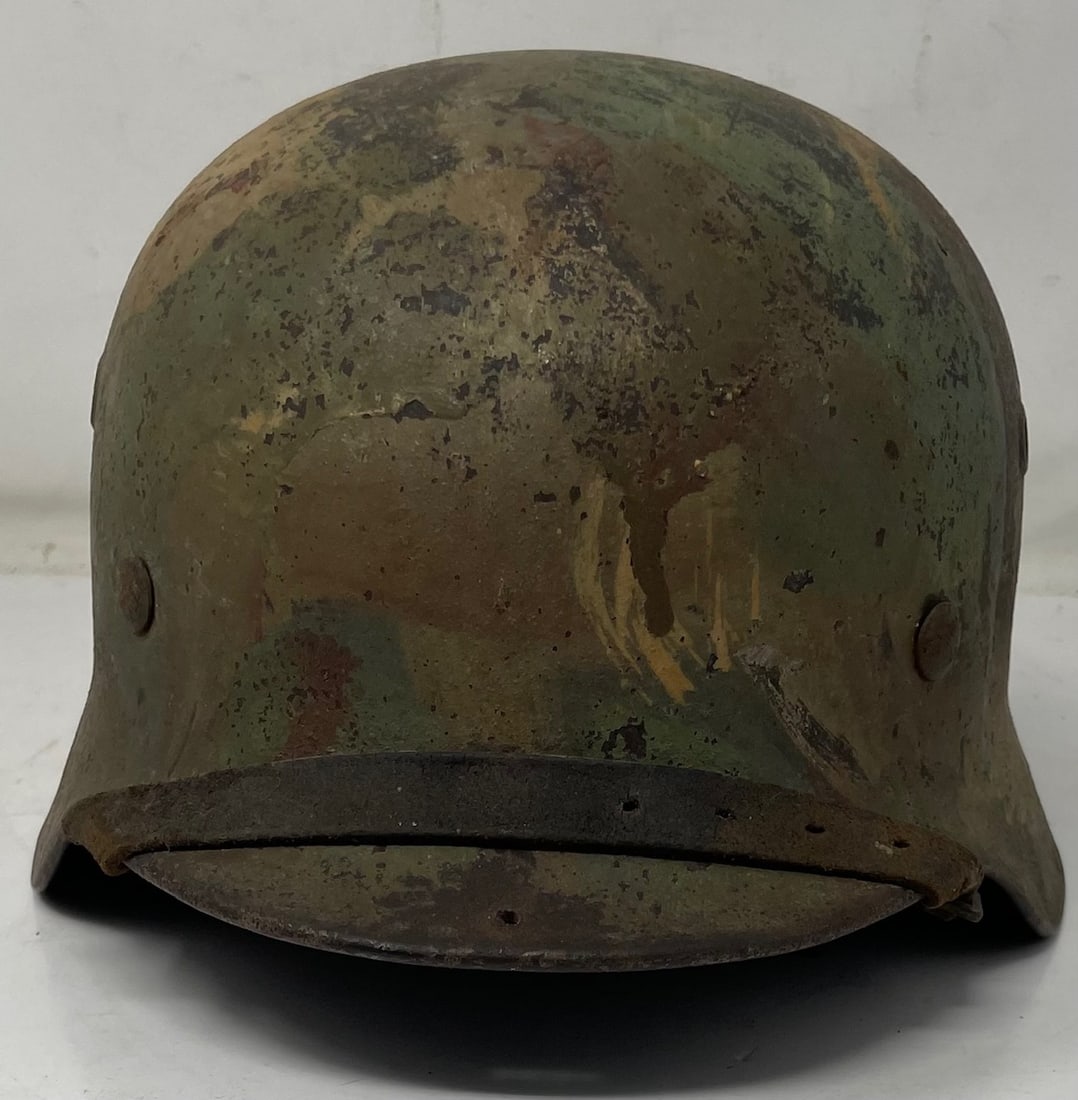 GERMAN WWII LUFTWAFFE CAMOUFLAGE / NORMANDY HELMET (1 of 6)