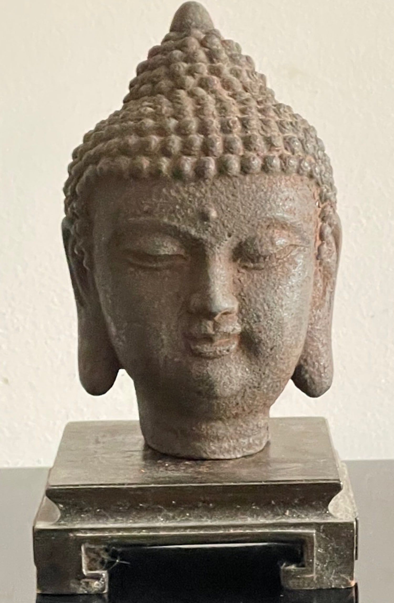 Antique Tibet Bronze Buddha Head Bust (1 of 6)