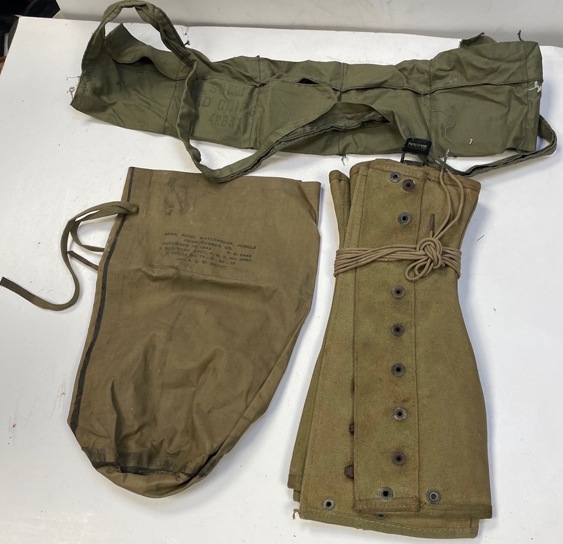 WWII US Army Boot Leggings, Bag, Ect (1 of 5)