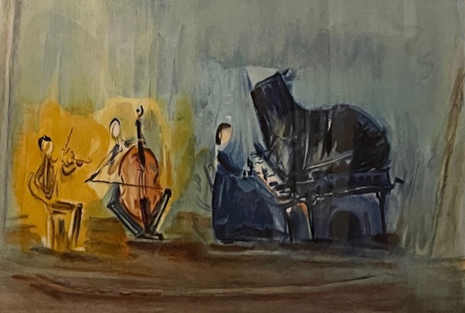 Joseph Kossonogi Jazz Trio Lithograph Signed/Numbered (1 of 2)