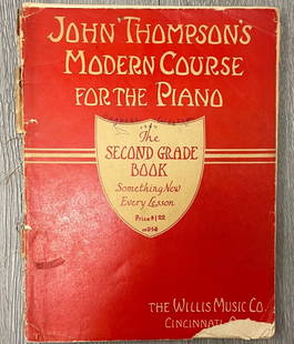 John Thompson's Modern Course for the Piano, Second Grade Book: Description: John Thompson's Modern Course for the Piano, Second Grade Book; Material: Paper