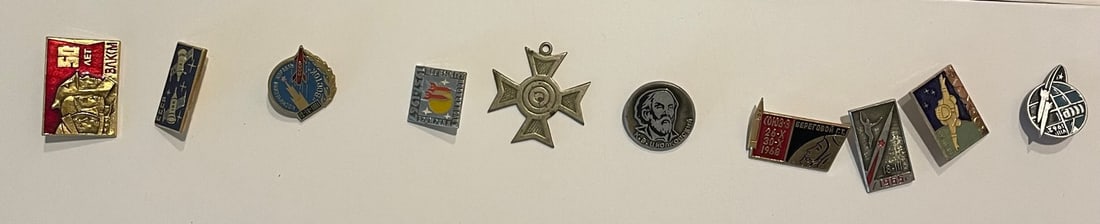 10 Soviet USSR Russian Space Astronautics pins (1 of 5)