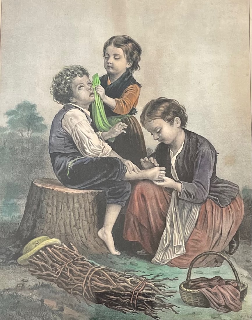 Litho, Currier & Ives, The Good Little Sisters (1 of 6)