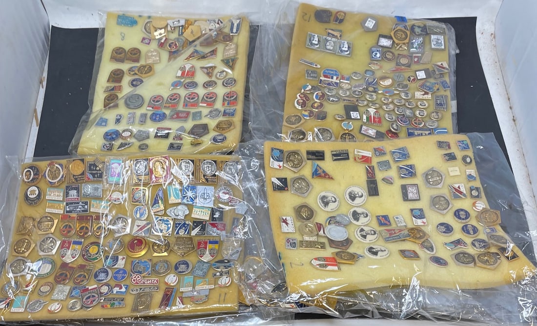 Large Collection of Soviet Union Space Pins (1200) (1 of 11)