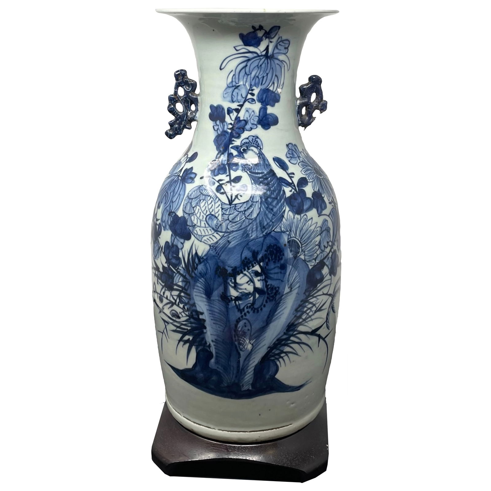 c. 1900 Antique Chinese Blue and White porcelain vase (1 of 9)