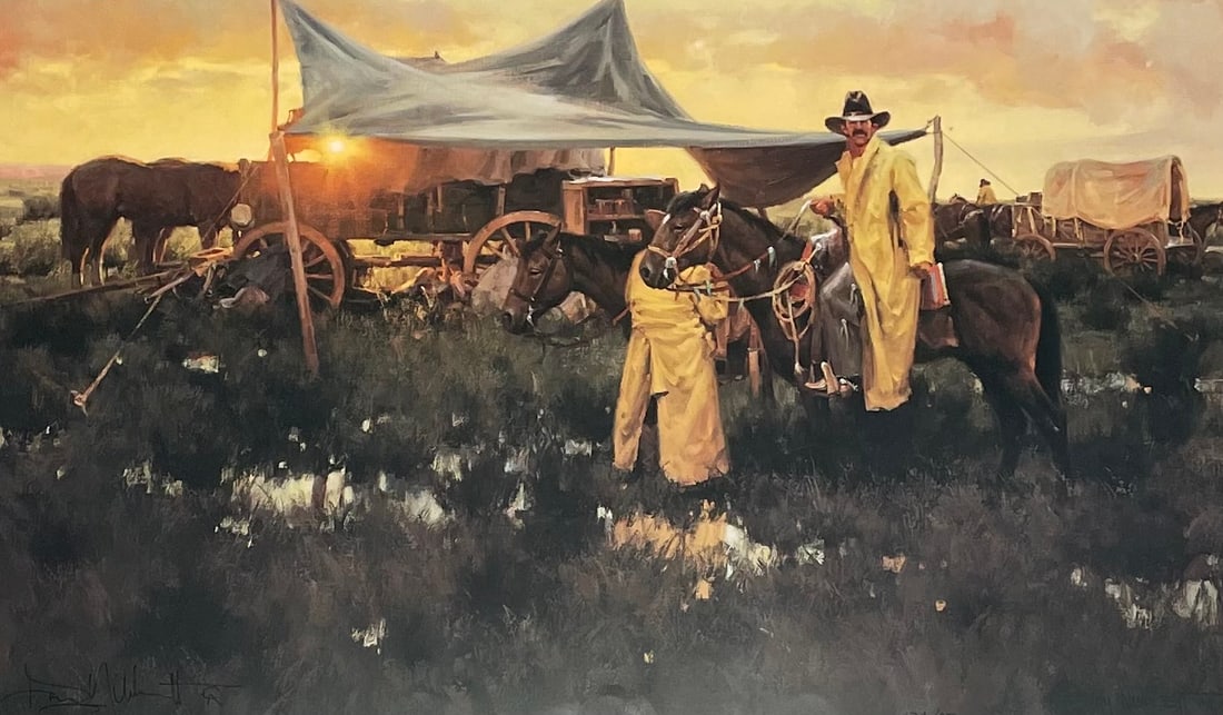 "Soggy Sunrise" , by Gary Niblett 174 of 950: Description: "Soggy Sunrise"; , by Gary Niblett 174 of 950; Material: Paper; Measurements: 27 x 18