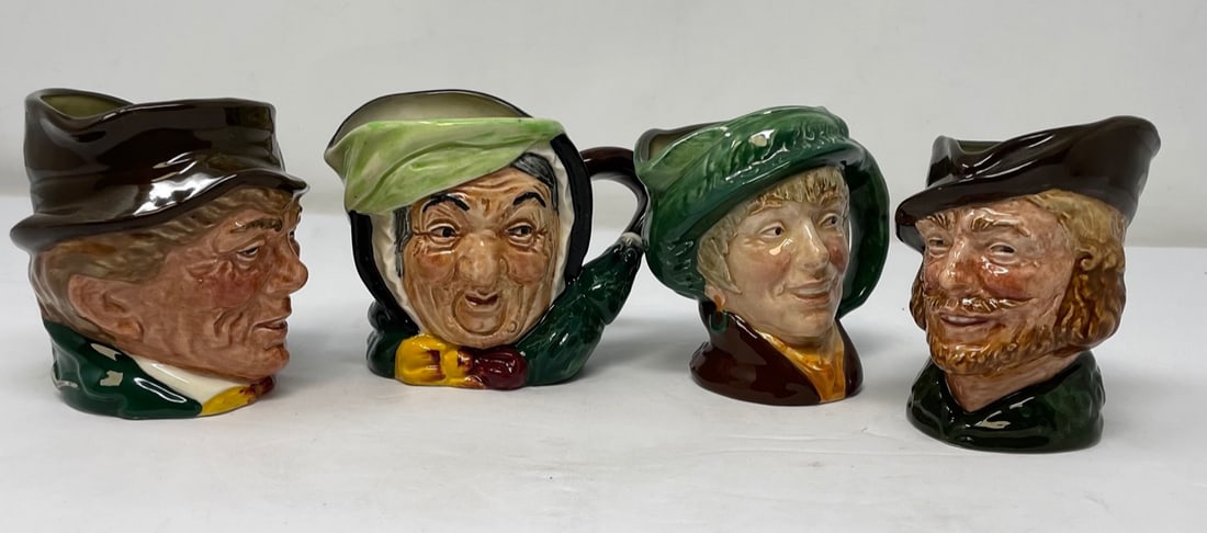 Vintage Lot of Four Royal Doulton mugs/ Robinhood etc.: Vintage Lot of Four Royal Doulton mugs/ Robinhood etc. Material: Porcelain