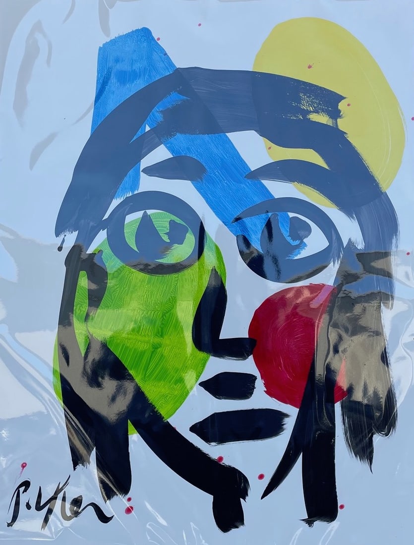 Peter Keil (B 1942) Oil Abstract Painting Joan Miro Style (1 of 6)