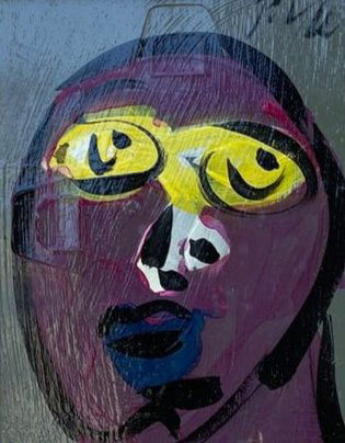 Peter Keil (B. 1942) Oil Painting - Purple Race (1 of 5)