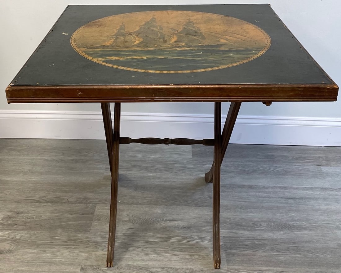 Antique Folding Bridge Table (1 of 14)