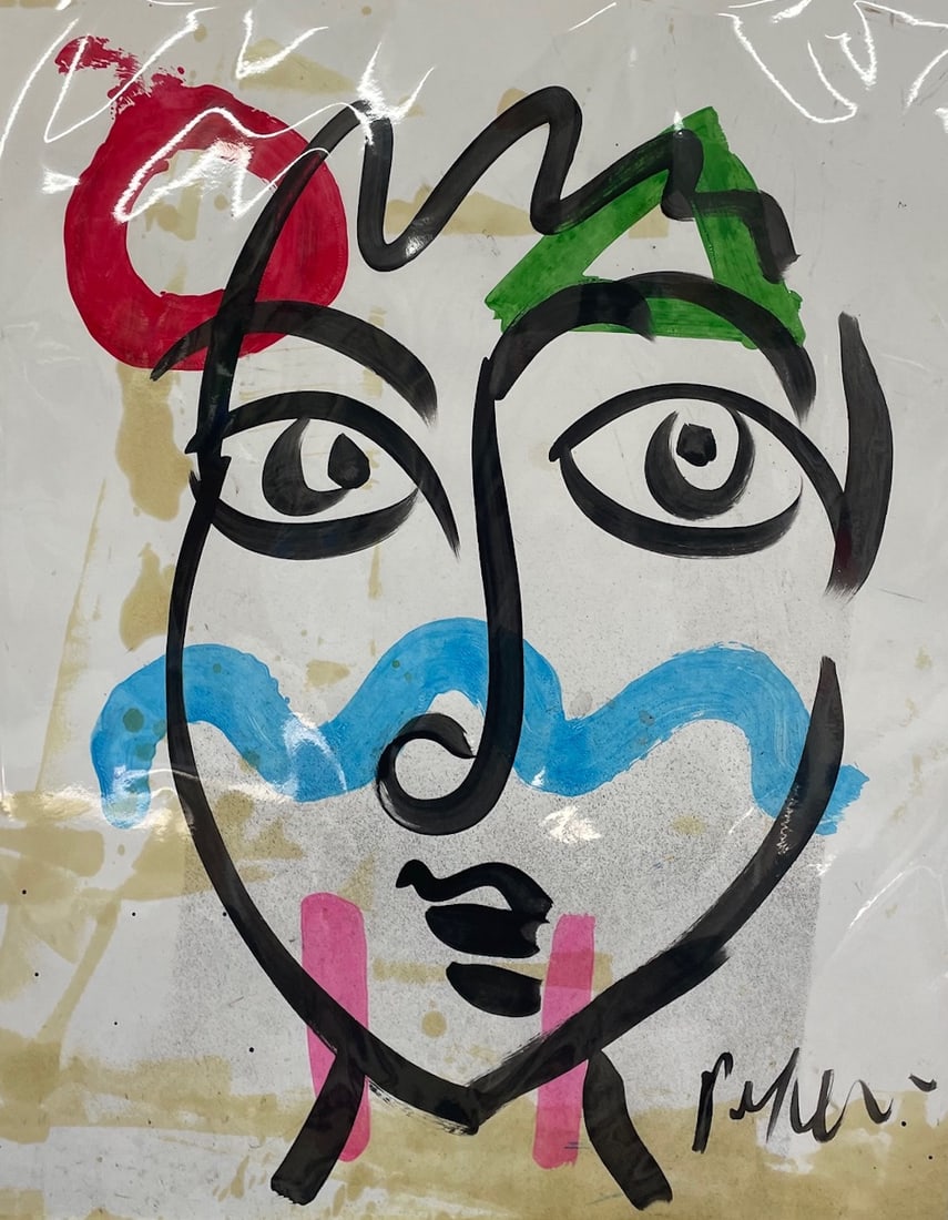 Peter Keil Oil on Acrylic Painting: Description: Peter Keil Oil on Acrylic Painting; Measurment Approximate: 28”l x 22”w