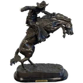 Fredrick Remington “BRONCO BUSTER" Bronze Sculpture