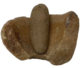 Antique Native American Indian Mortar Stone & Pestle