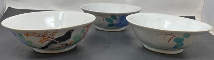 Early 20th Century 3 Chinese Dish Plates