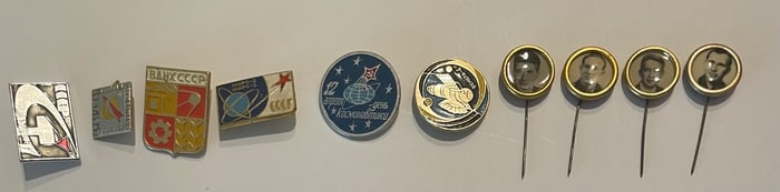 10 Soviet USSR Russian Space Astronautics pins