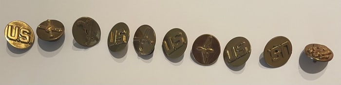 Set of 10 WW2 US Military pins #1