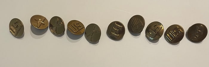 Set of 10 WW2 US Military pins #2