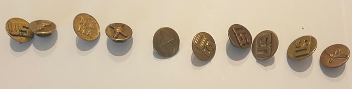 Set of 10 WW2 US Military pins #4