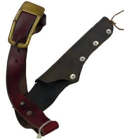 CIVIL WAR ERA MILITARY BELT WITH 1940 ERA HOLSTER