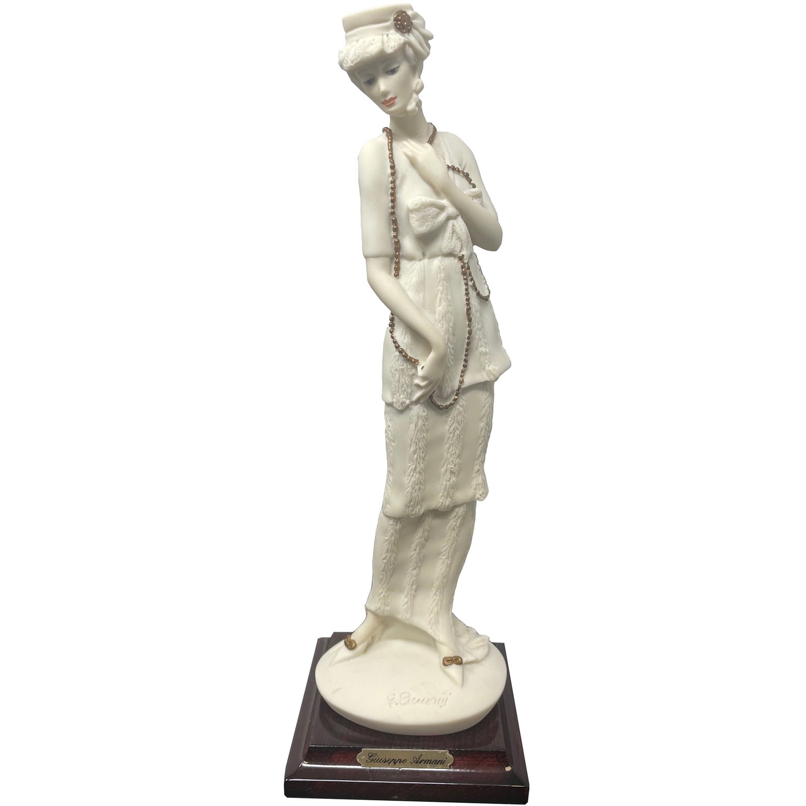 Giuseppe Armani LADY WITH NECKLACE Figurine 9" H: Description: Giuseppe Armani LADY WITH NECKLACE Figurine. 9" H