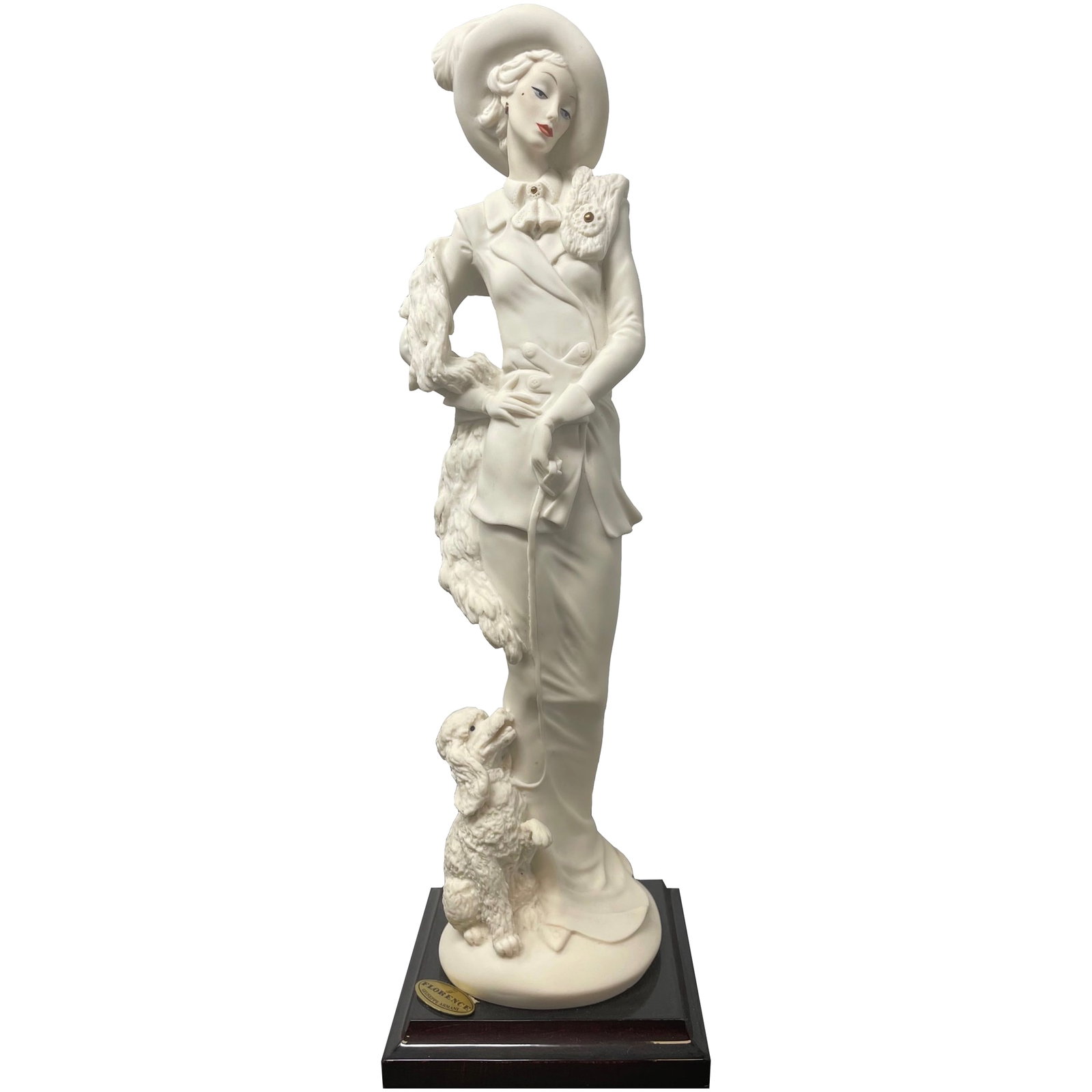 Giuseppe Armani LADY WITH POODLE Figurine 13" H: Description: Giuseppe Armani LADY WITH POODLE Figurine 13" H