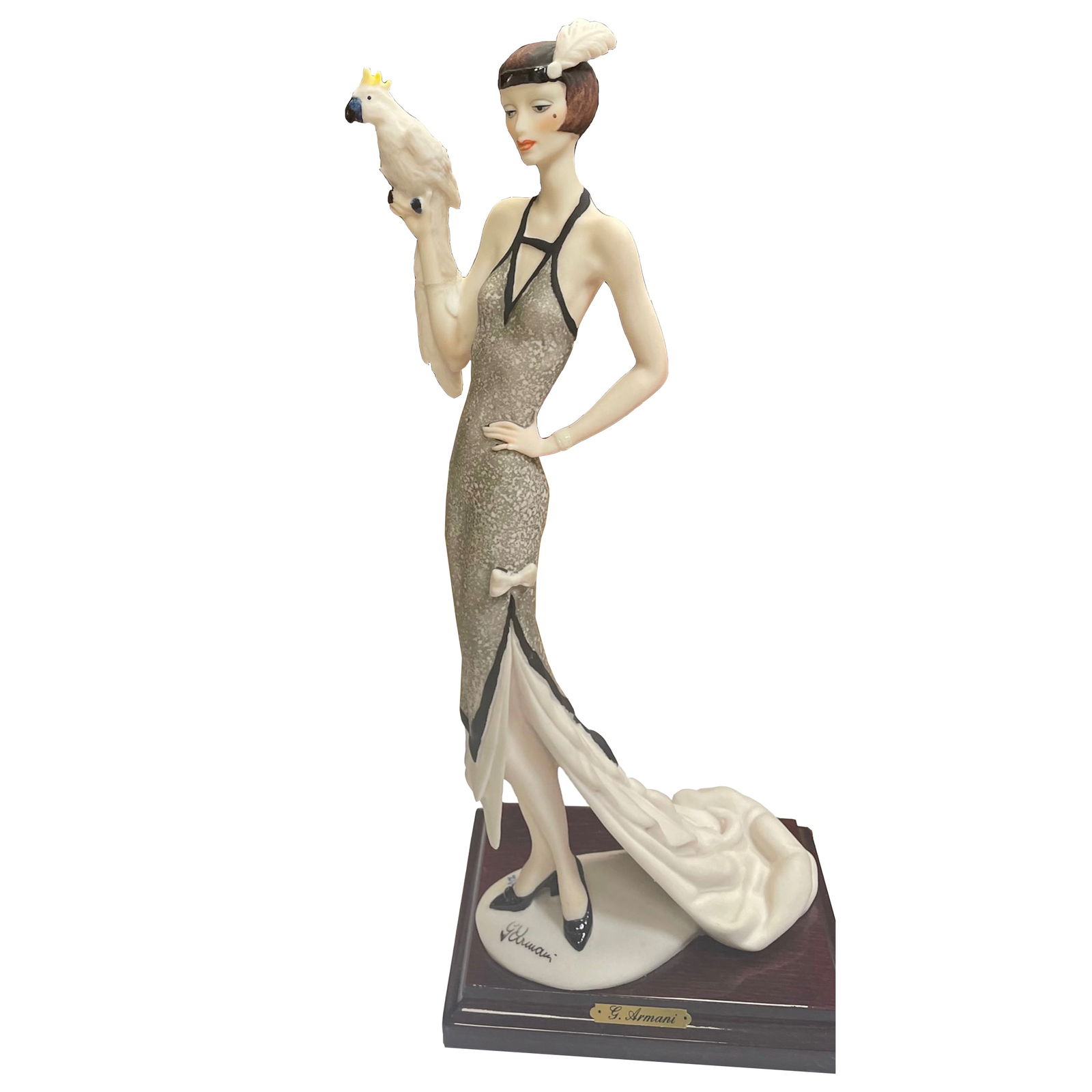 Giuseppe Armani LADY WITH PARROT Figurine 13" H: Description: Giuseppe Armani LADY WITH PARROT Figurine 13" H
