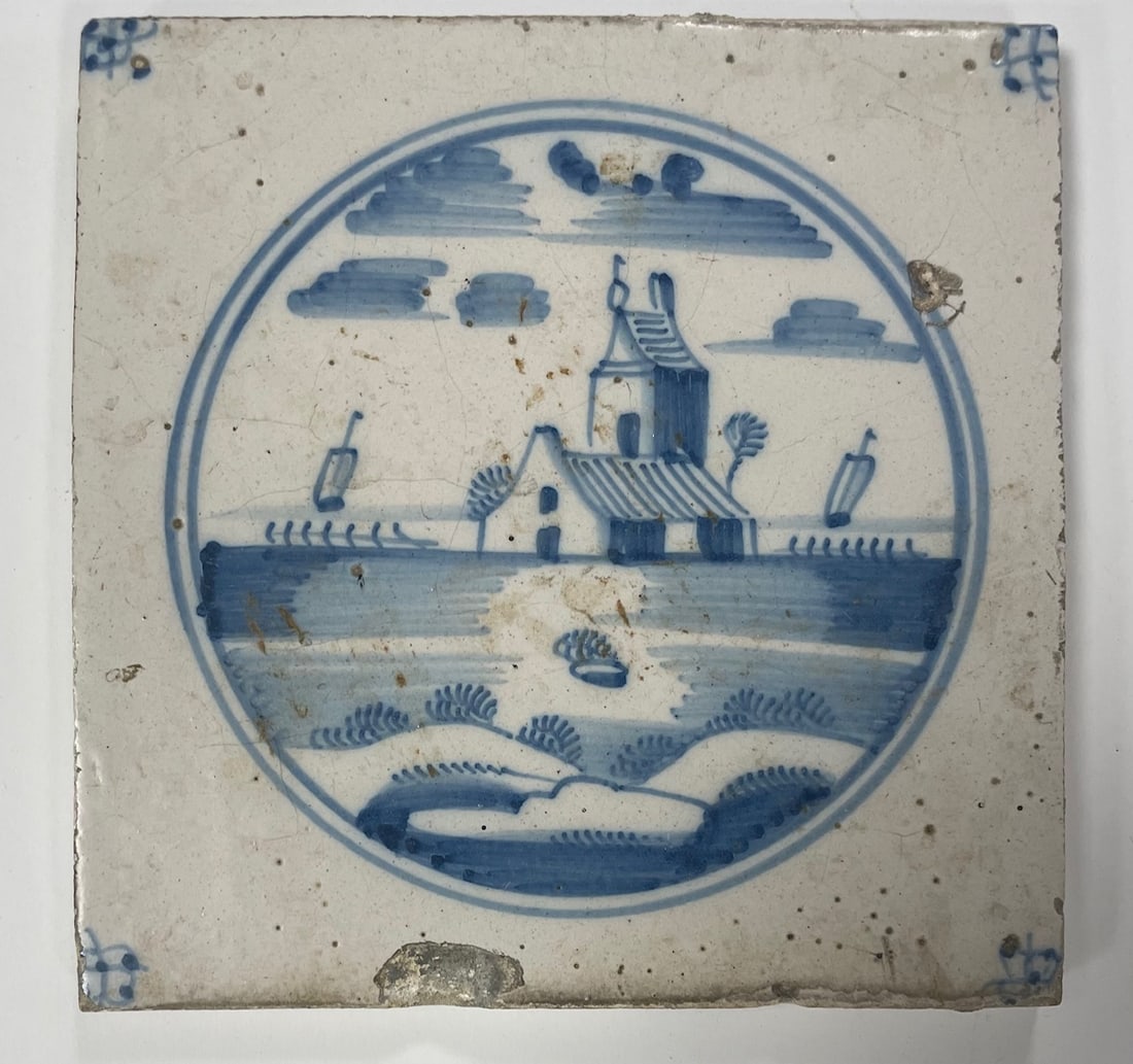 RARE Antique DELFT 1700s Tile w/ Provenance and History: Provenance and Historical Background: 1. Vognmandsgade no. 2: This house, located in Dragør, Denmark, has been a family home for generations. The name "Vognmandsgade" translates to "horse-carriage st