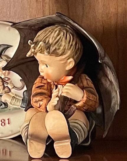 Hummel Large Boy with Umbrella Figurine (1 of 1)