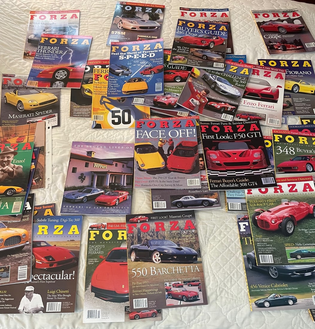 1996 to 2015 FORZA - The Magazine about Ferrari - Issues #1 - 146 English Mint Condition (1 of 4)