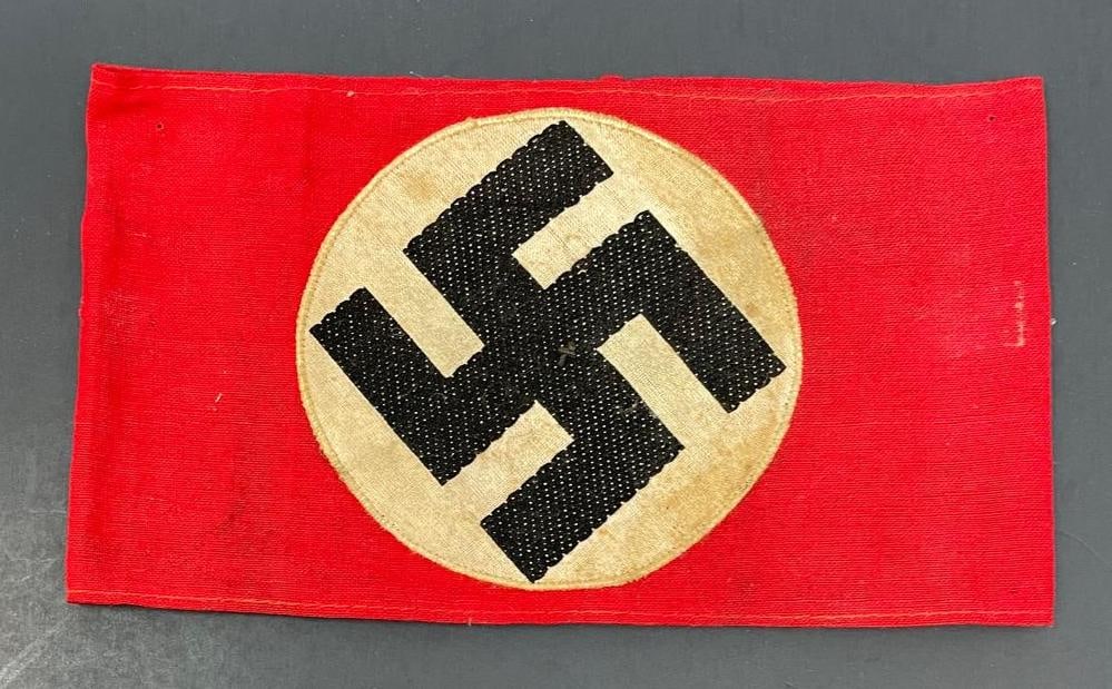 WWII German NSDAP DOUBLE SIDED Pennant Flag (1 of 2)
