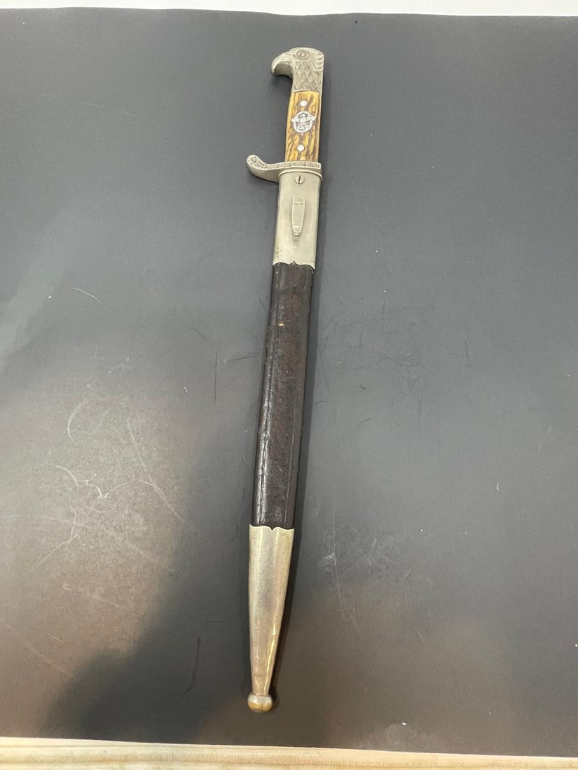 WWII German WKC Police Dress Bayonet with Scabbard/ E & F HORSTER SOLINGEN: Description: WWII German WKC Police Dress Bayonet with Scabbard/ E & F HORSTER SOLINGEN; Measurement Approximate: ; Material: Metal
