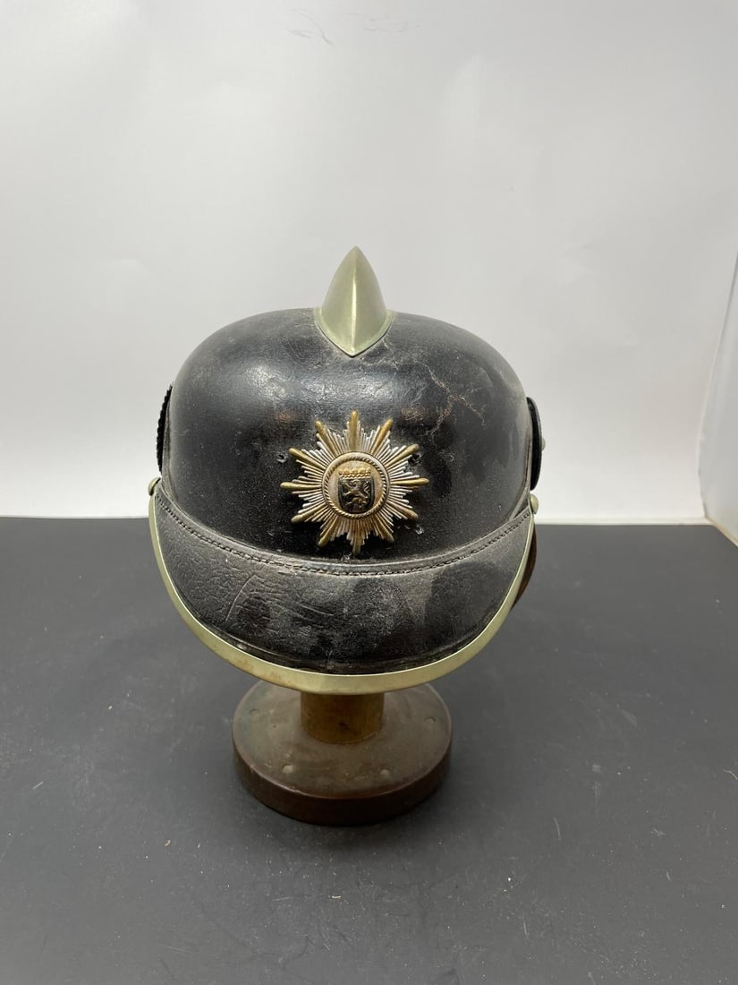 German 1936 Fire Fighter Helmet THURINGIA (1 of 8)