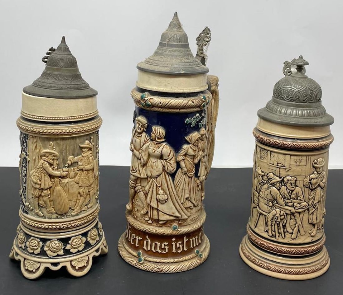Three Vintage German Steins (1 of 7)