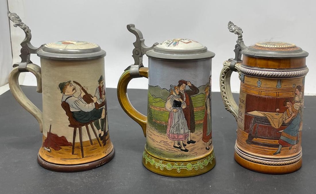 Three Vintage German Steins (1 of 8)