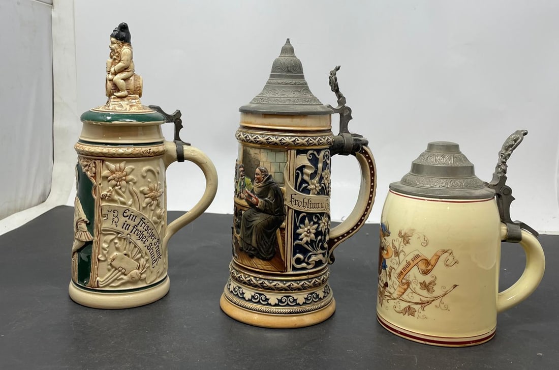 Three Vintage German Steins (1 of 9)