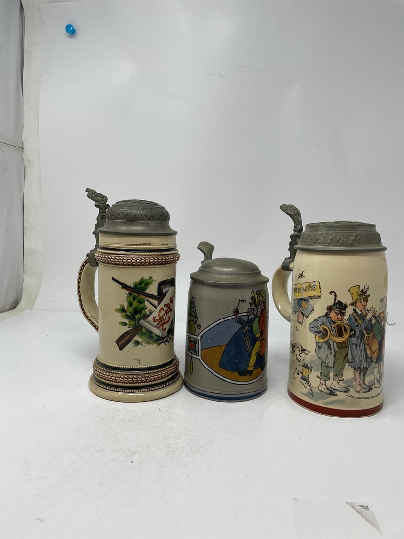 Three Vintage German Steins (1 of 8)