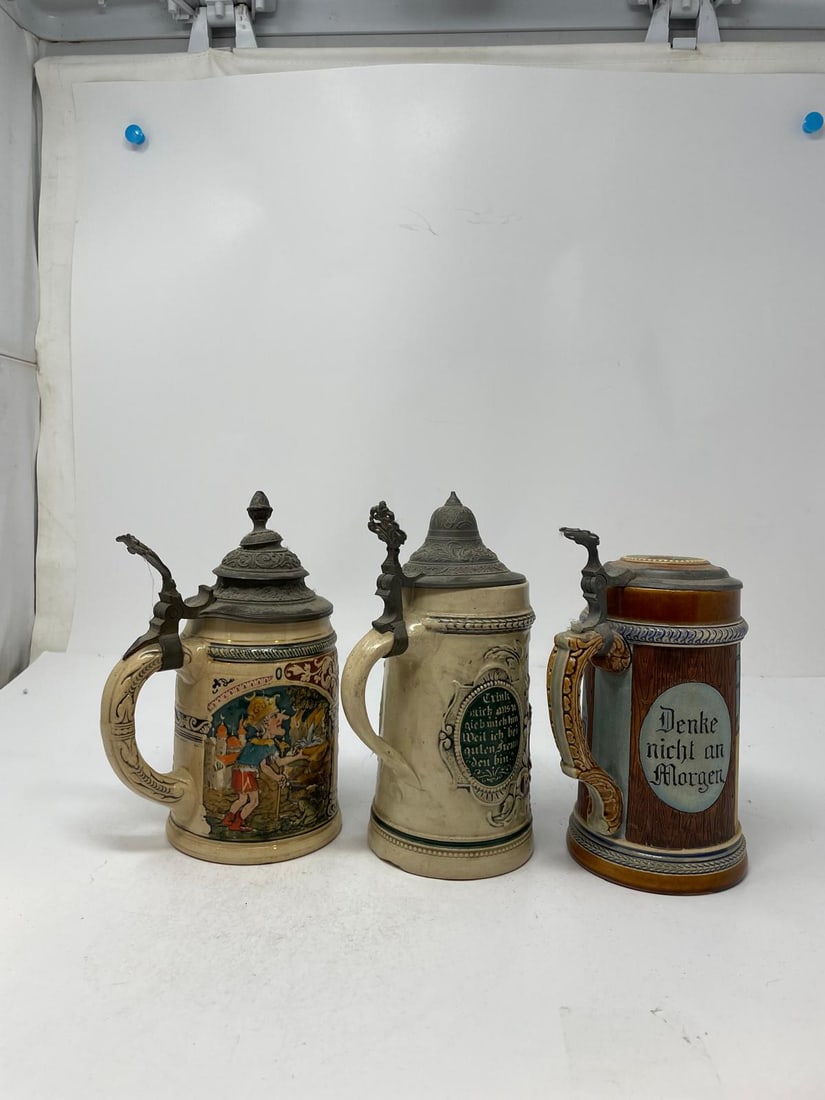 Three Vintage German Steins (1 of 8)