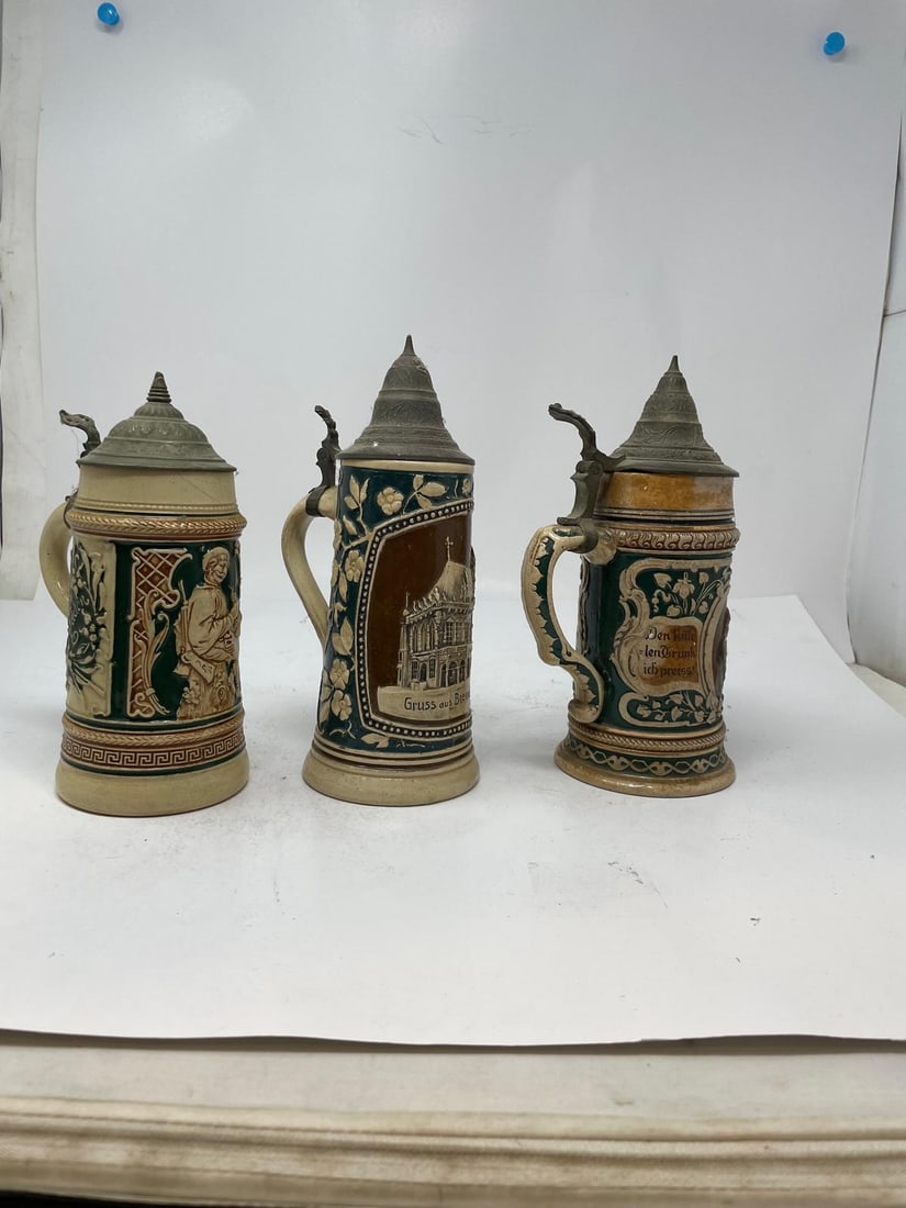 Three Vintage German Steins (1 of 6)