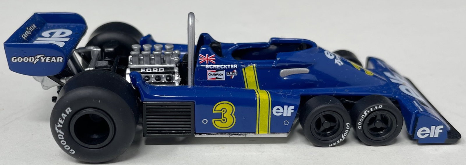1976 Tyrrell P34 6 wheeler Formula 1, RBA, Spain, 1/43 Scale, Mint Condition: Description: 1976 Tyrrell P34 6 wheeler Formula 1, RBA, Spain, 1/43 Scale, Mint Condition