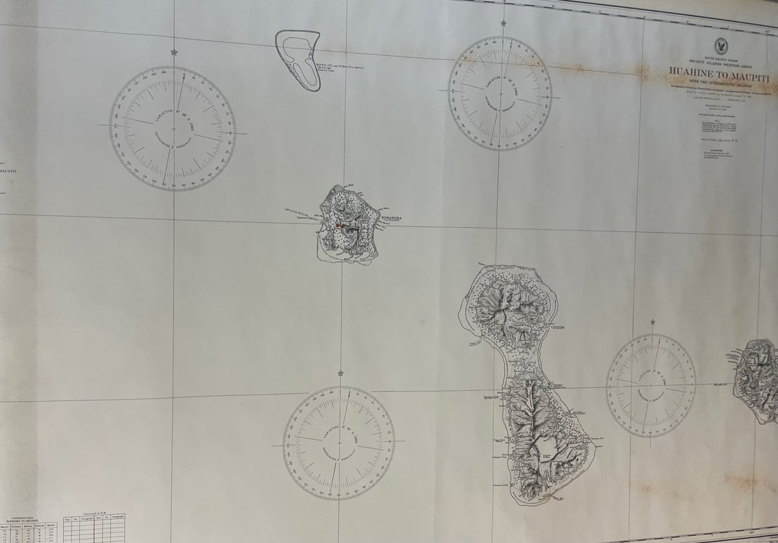 CHART: South Pacific Ocean / SOCIETY ISLANDS - WESTERN GROUP/ HUAHINE TO MAUPITI With the (1 of 7)