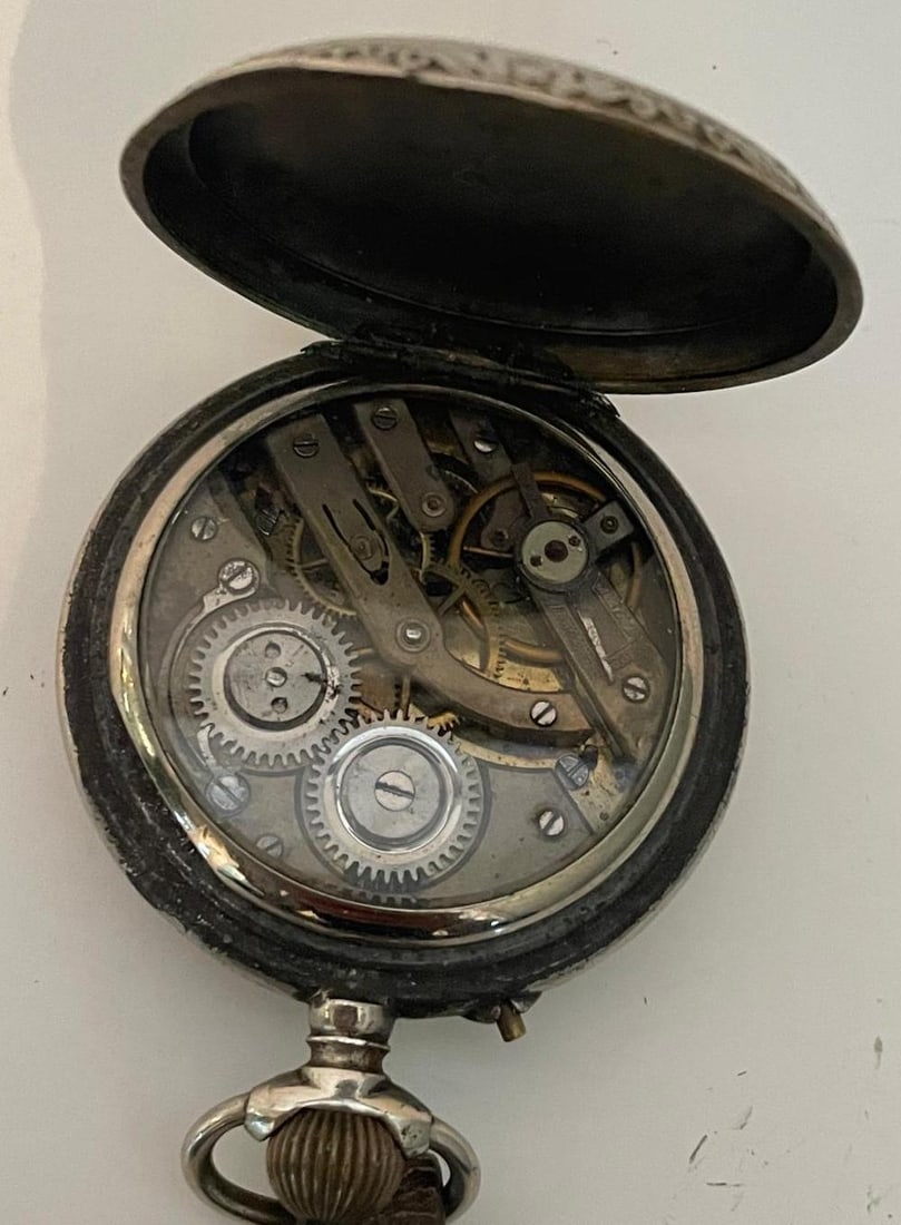 German SS Silver Pocket Watch (1 of 8)