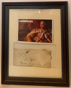 Framed George III Picture and Royal License w/ COA