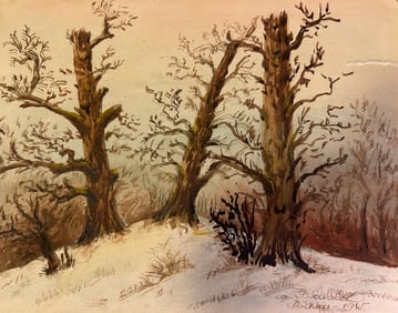 Franz Sedlacek/Signed Ivan F. Sedlacek, Dated 1945 in Dachua Concentration Camp