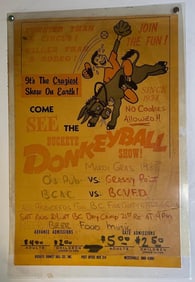 Vintage Donkeyball Show Metal Sign