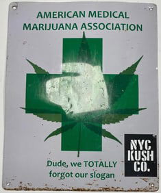American Medical Marijuana Association Metal Sign