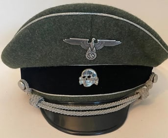 WWII Waffen SS Officer Visor Cap