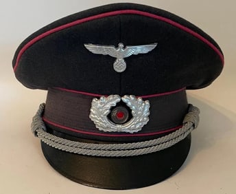 WWII Heer Panzer Officer Visor Cap